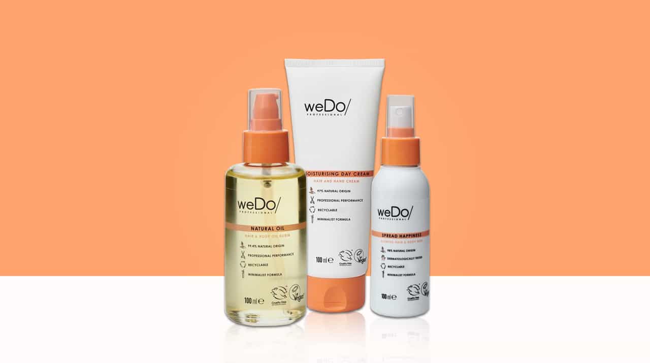 weDo Hair&Body care line range of recyclable, vegan hair products